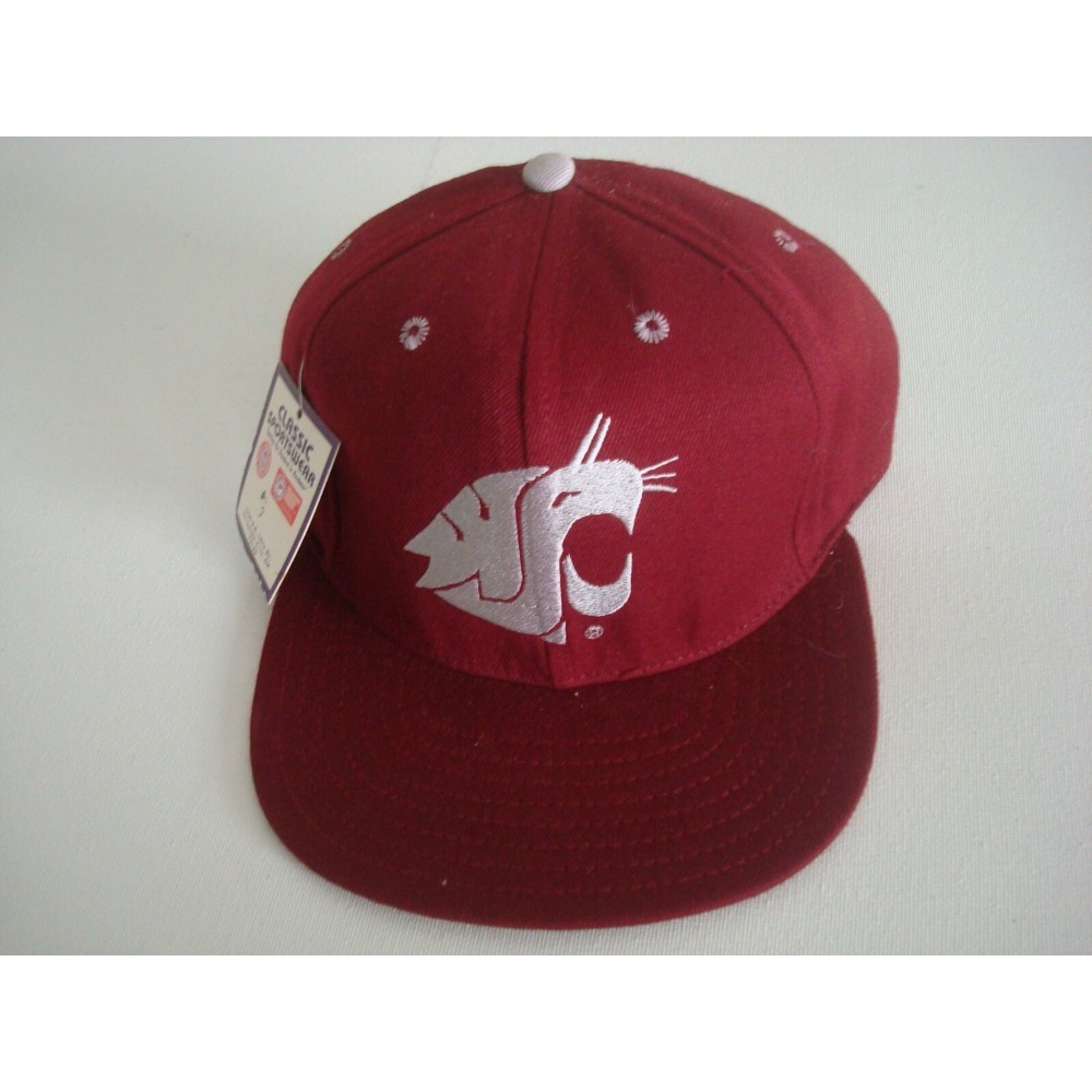 WASHINGTON STATE COUGARS FITTED SZ 7 BEACH GOLF DEADSTOCK HAT CAP VINTAGE F5